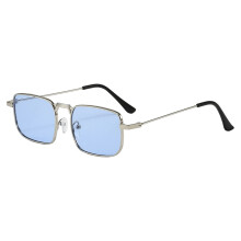 Sonnenbrille mit quadratischem Rahmen, Metallstruktur, mit-5