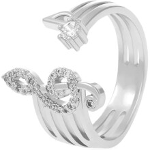 Music Note Ring, Women's Rings, Open Ring Wedding Jewelry Decor, Silver