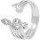 Music Note Ring, Women's Rings, Open Ring Wedding Jewelry Decor, Silver 1