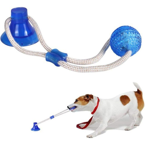 Suction cup dog toy, multifunctional interactive rope for tug and chew