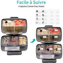 Weekly Travel Pill Organizer, Medicine Box, Storage Box with 8 Large Compartments, Waterproof and Moisture-Proof, Daily Pill Organizer