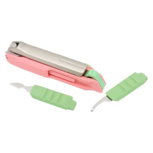 Nail Clipper - Professional - Stainless Steel - Multifunctional - Splash-Free Design - Pink and Green