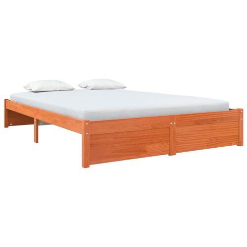 VidaXL vidaXL Bed Frame Wax Brown 160 x 200 cm Solid Pine Wood 1