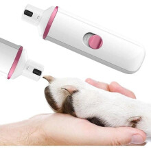 Pink Electric Dog Nail Grinder, Silent USB Rechargeable Nail Clipper