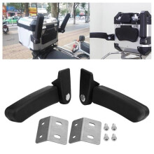 ARAMOX Motorcycle Passenger Armrest Kit, Folding Rear Trunk Top Seat Armrest for Motorcycle Passenger