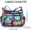 Women's Shoulder Bag, BYONDSELF, Multiple Pockets, Adjustable Shoulder Strap, Colorful Flowers 2