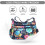 Women's Shoulder Bag, BYONDSELF, Multiple Pockets, Adjustable Shoulder Strap, Colorful Flowers 5