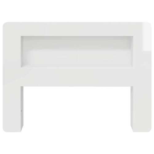 VidaXL vidaXL Headboard Cabinet with Storage High Gloss White Engineered Wood 2