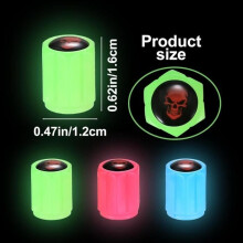 Luminous Car Tire Valve Caps, 12 Universal Fluorescent Car Tire Valve Caps, Dustproof