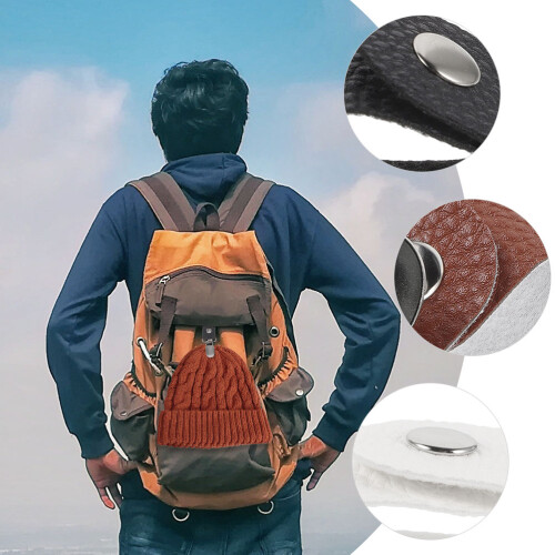 3St Multifunctionele Leren Hoedclips, Voor En Handtassen 2