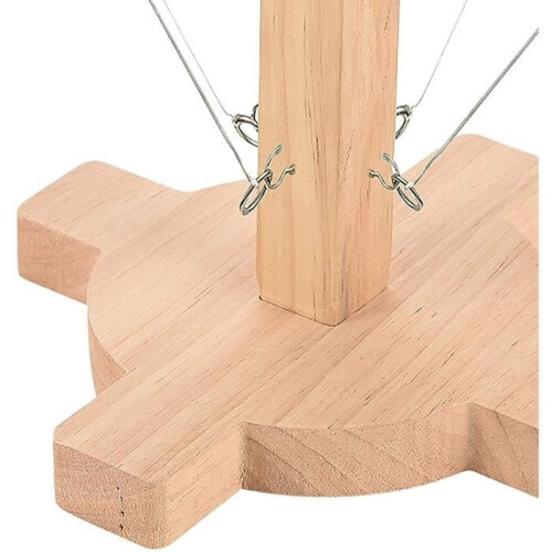Wooden ring toss game, desktop ring toss hook and loop ring toss, fast interactive ring toss game 1