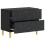 VidaXL vidaXL Bedside Table Black 62 x 34.5 x 48 cm Engineered Wood 2