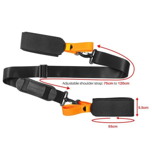 SHIPENOPHY adjustable ski straps – thick EVA shoulder straps for hands-free carrying 1