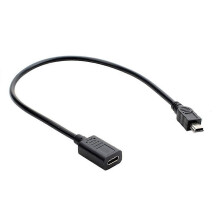 (A) USB C to Mini USB 2.0 Adapter, Mini USB Male to Type-c Female T-port Data Charging Conversion Extension Cable line Multicolor