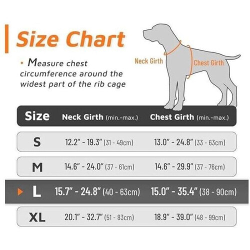 Medium/Large Orange Dog Harness, Reflective, Anti-Pull, Adjustable with Handle, Breathable, Durable and Easy to Put On 1