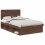 VidaXL vidaXL Bed Frame with Headboard Brown Oak 120 x 200 cm Solid Pine Wood 2