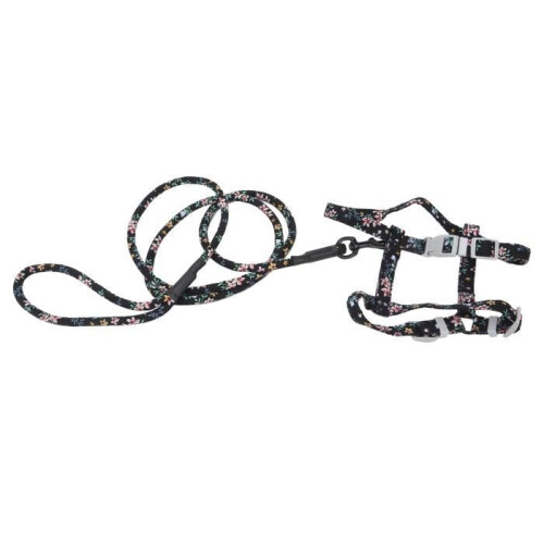 Cat Harness - OMABETA - Harness and Leash Set - Adjustable - Black - Size M 1
