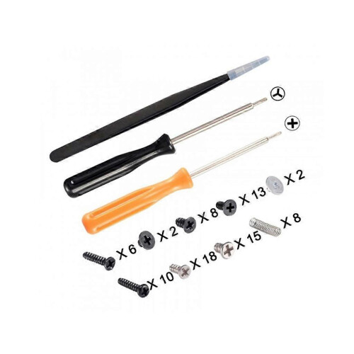 (74 screws + 8 springs + tools) for Switch Left Right Controller Full Set Screw Mount Replacement Kit Game Accessories with Screwdriver Multicolor
