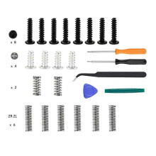 (Spring set + disassembly tool) for Switch Left Right Controller Full Set Screw Mount Replacement Kit Game Accessories with Screwdriver Multicolor