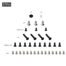 (37 piece set) for Switch Left Right Controller Full Set Screw Mount Replacement Kit Game Accessories with Screwdriver Multicolor