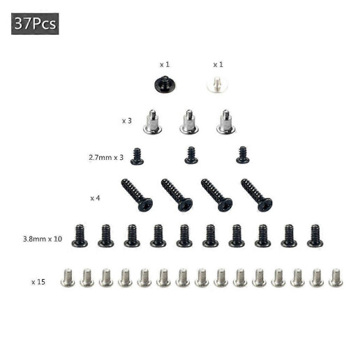 (37 piece set) for Switch Left Right Controller Full Set Screw Mount Replacement Kit Game Accessories with Screwdriver Multicolor