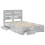 VidaXL vidaXL Bed Frame Concrete Grey 120 x 190 cm Engineered Wood 3