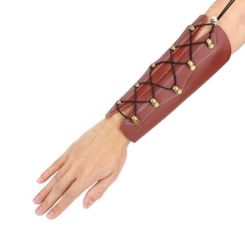 Archery Arm Protection - V GEBY - Classic Compound Bow Protector - Brown - Archery 2