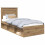 VidaXL vidaXL Bed Frame Artisian Oak 75 x 190 cm Solid Pine Wood 2