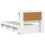 VidaXL vidaXL Bed Frame with Storage White 90 x 190 cm Engineered Wood 3