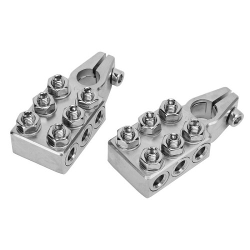 Vvikizy 2-Piece 12-Way Battery Post-Terminal Distribution Ends Auto Box Clamp 2