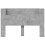 VidaXL vidaXL Storage Headboard with LED Concrete Grey Engineered Wood 5