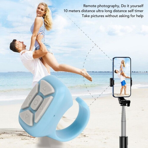 Remote control ring - OKUMGGYJ - Bluetooth - Blue - 33 g - 50 mAh lithium battery 2