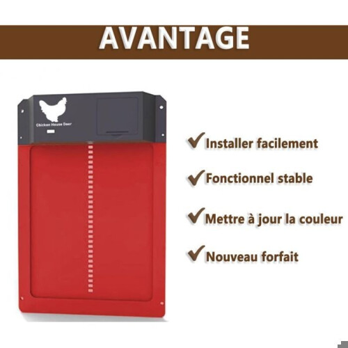 Automatic Door - LARGEIGHT - Chicken Coop - Light Sensor - Waterproof - Battery Operated Induction 1