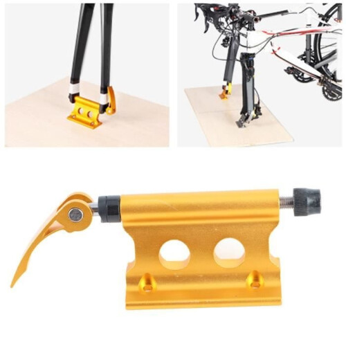 Quick-release bicycle fork mount - VVIKIZY - Fixed clip for sport basket, yellow 1