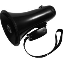 Megáfono portátil de mano de 25 W con grabadora de voz de 240 segundos.