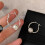 Silver Crushed Bead Hoop Drop Earrings with Large Imitation Pearl 5
