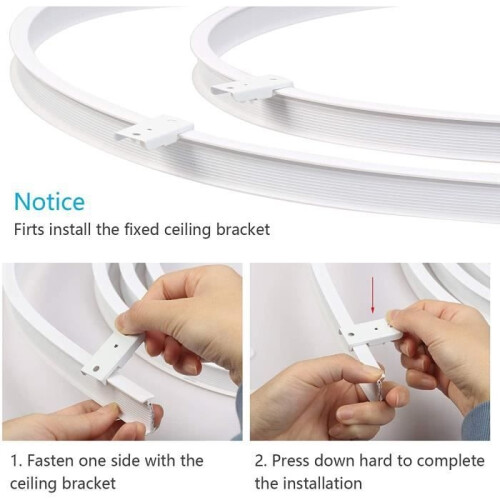KAKOO Folding Ceiling Curtain Track Kit - 3.5M - Flexible - 26 Hooks - Multi-Angle Installation 1