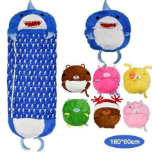 Ohlala Sleeping Bag with Comfortable and Soft Pillow for Children 160*60cm - Sharks