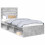VidaXL vidaXL Bed Frame Concerte Grey 90 x 190 cm Solid Pine Wood 2