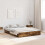 VidaXL vidaXL Storage Bed Frame Smoked Oak 135 x 190 cm Engineered Wood 1