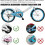 Training wheels for children's bicycles - Steel frame - Rubber wheels - Blue 3