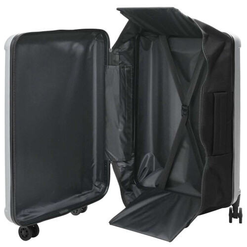 VidaXL vidaXL Suitcase Folding with Lock Silver 50 x 30 x 76 cm ABS Plastic 1