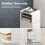 (Black) Levede Bedside Table with Drawer Storage 4