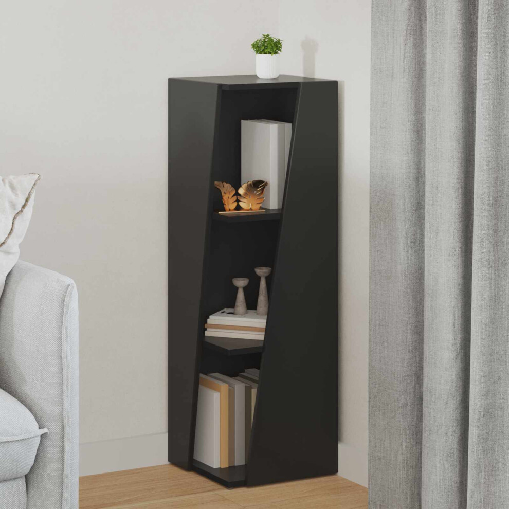 Vidaxl Side Shelf Black 33 X 32 X 100.5 Cm Engineered Wood