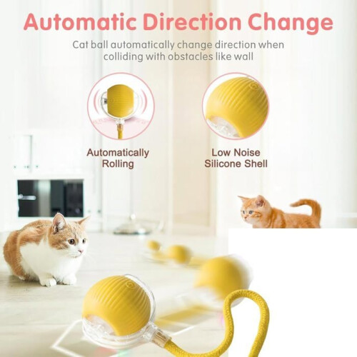 Interactive toy - Automatic ball - For cats and dogs - USB charging - Obstacle avoidance 1