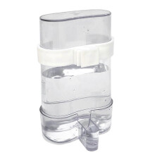 (Transparent) Bird Water Dispenser for Cage Automatic Bird Waterer Feeder Parakeet Cage Accessory Clear Food Drinker Container No Mess  yellow