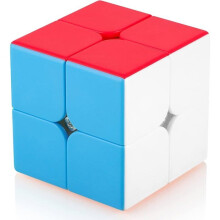 2x2x2 Speed Cube, Smooth Rotating Stickerless Magic Puzzle, Compact Logic and Thinking Cube for Children and Adults
