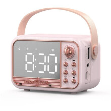 Bluetooth 5.0 Alarm Clock Speaker Support TF Card U Disk AUX 3D Sound Balance Broadcast Type Alarm Clock Speaker A