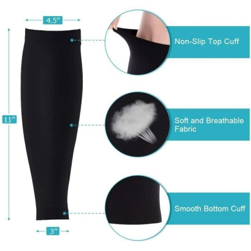 Calf Compression Socks - Brand - Model - Black - Unisex - Breathable 2