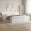 VidaXL vidaXL Headboard Cabinet with Storage High Gloss White Engineered Wood 1